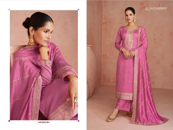 Aashirwad Gulkand Coco Silk Designer Salwar Suit Collection